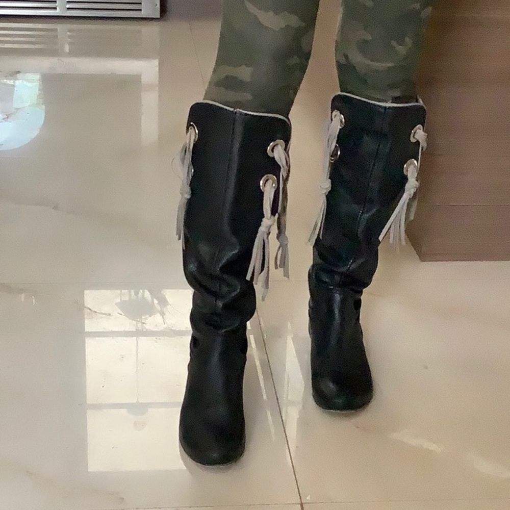 Leather black boots vintage - Picture 3 of 7